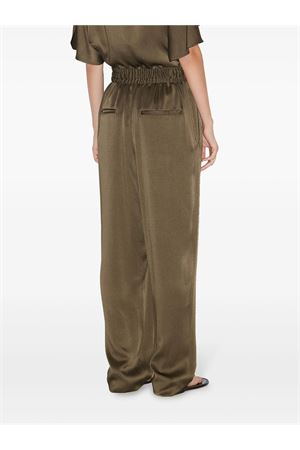 Pantaloni Kendry in raso marrone ISABEL MARANT | PA0522FAC1J04I50BZ
